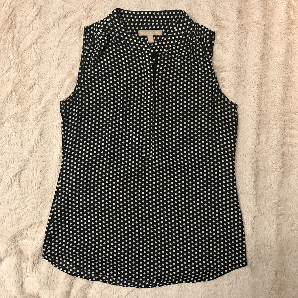 Banana Republic Black and White Polka Dot Tank